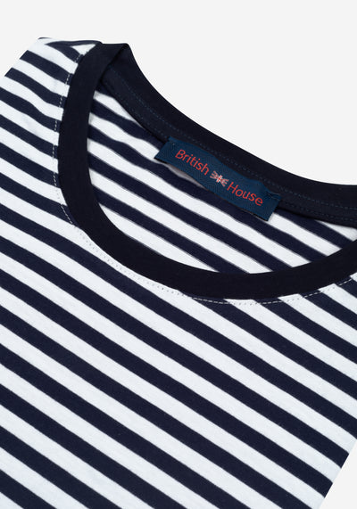 Lunar Navy Stripe Cotton T-Shirt