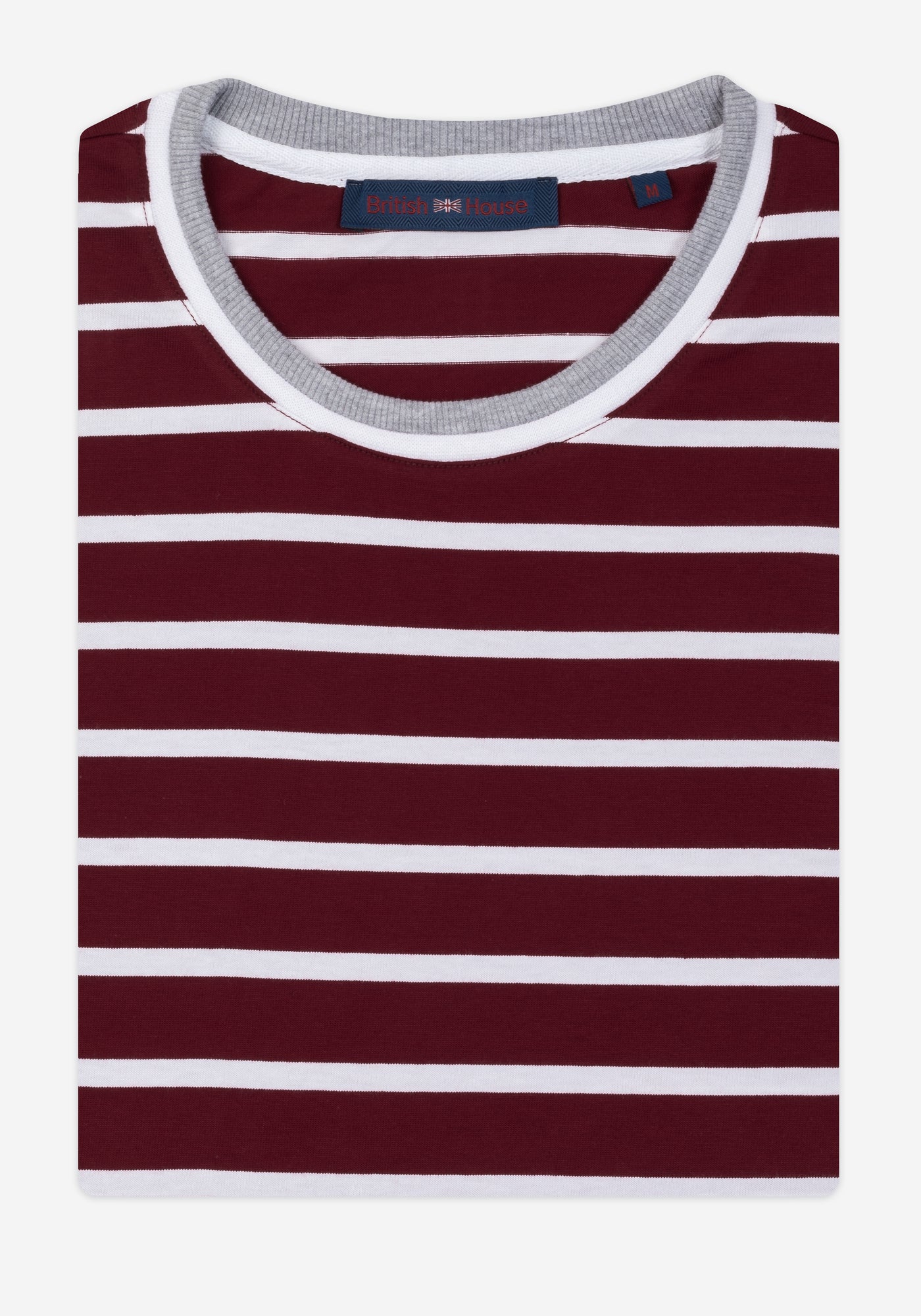 Rust Burgundy Stripe Cotton T-Shirt