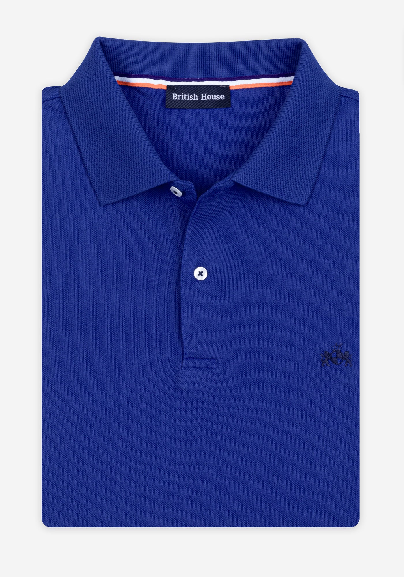 Deep Blue Cotton Polo Shirt