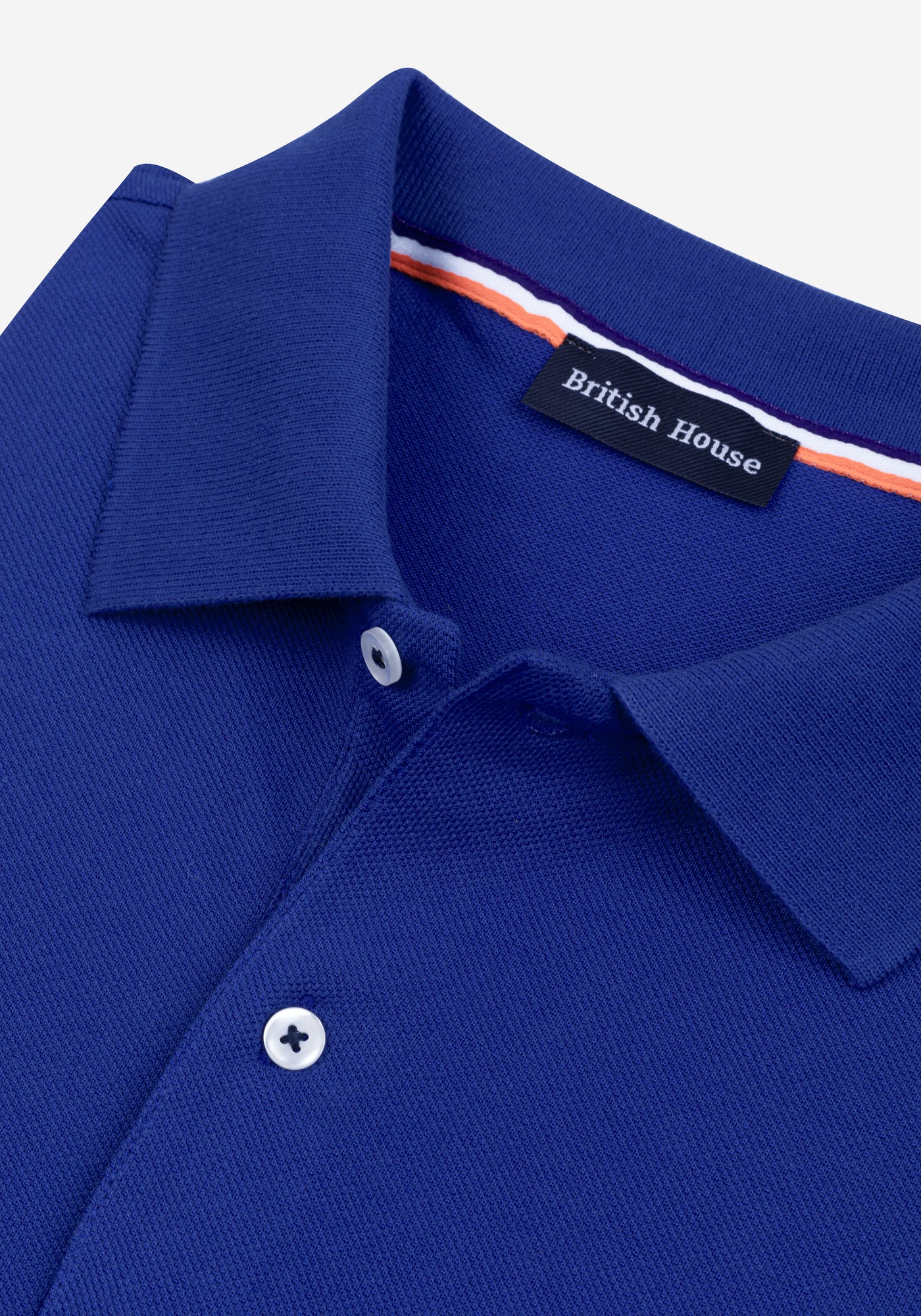 Deep Blue Cotton Polo Shirt