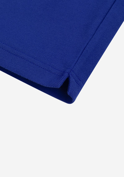 Deep Blue Cotton Polo Shirt