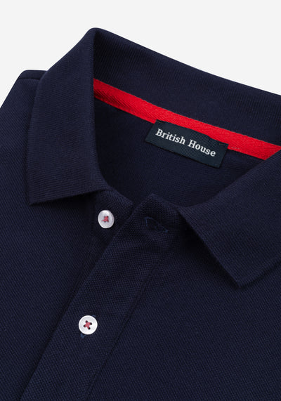 Midnight Navy Cotton Polo Shirt