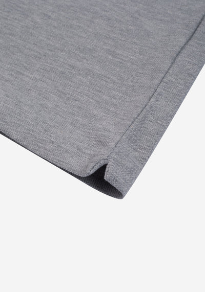 Stone Grey Cotton Polo Shirt