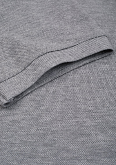 Concrete Grey Cotton Polo Shirt
