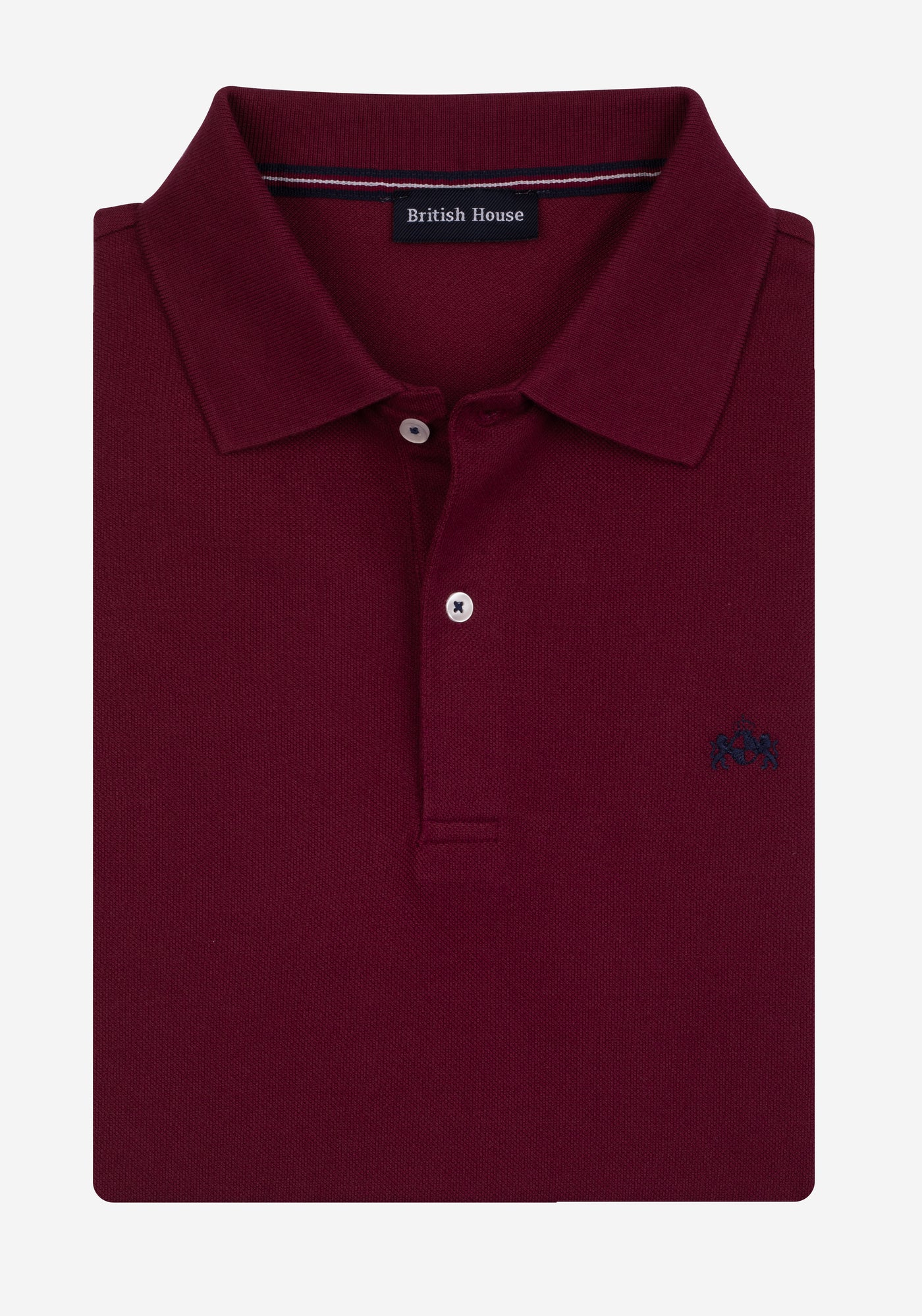 Crimson Burgundy Cotton Polo Shirt