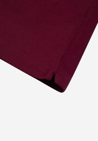 Scarlet Burgundy Cotton Polo Shirt