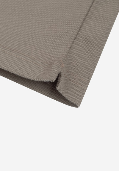Dark Sand Beige Cotton Polo Shirt