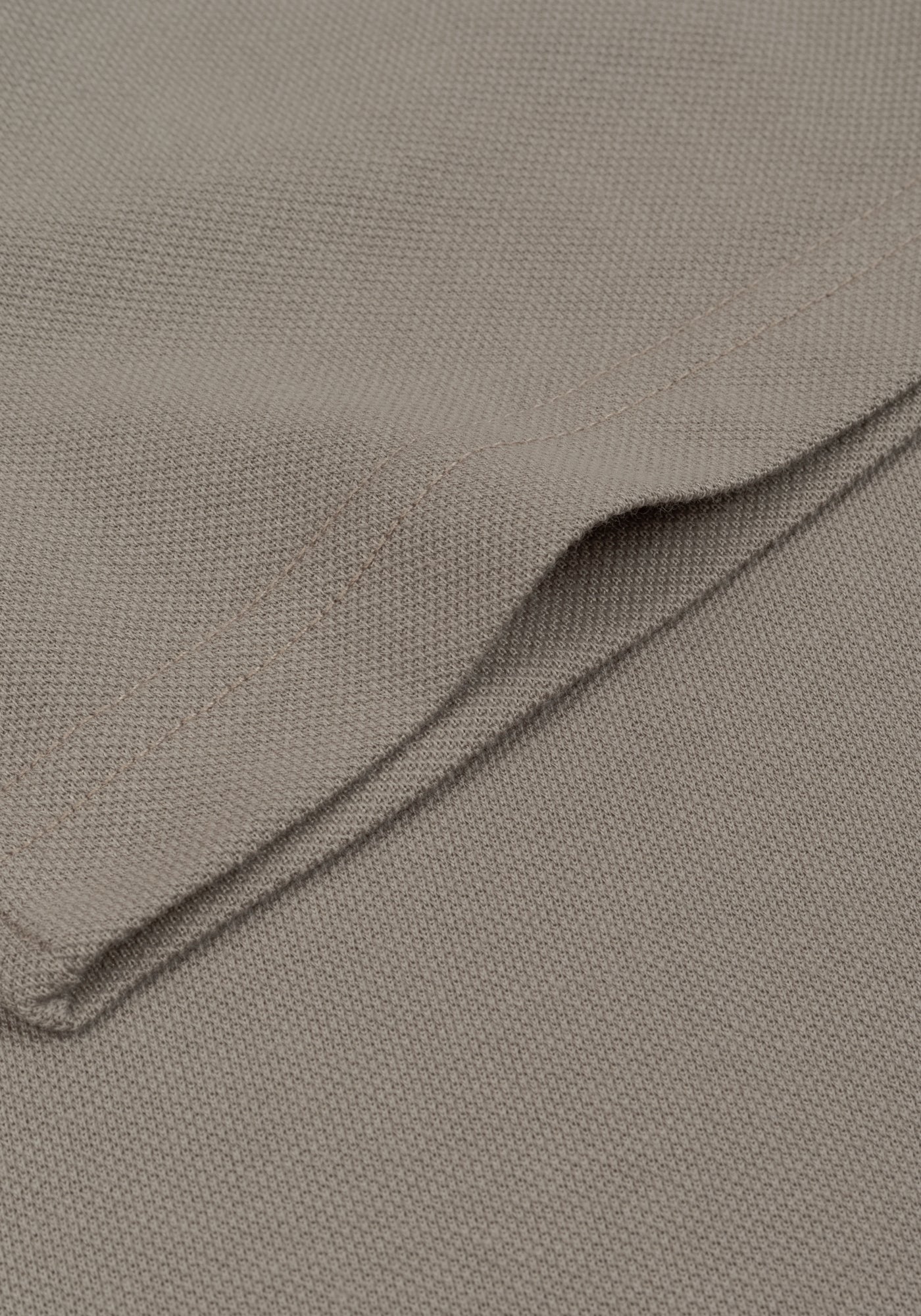 Dark Sand Beige Cotton Polo Shirt