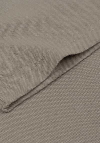 Dark Sand Beige Cotton Polo Shirt