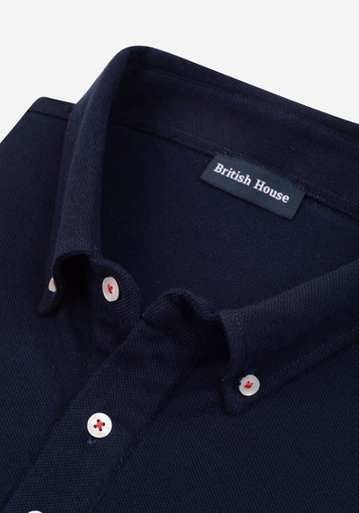 Stellar Navy Cotton Polo Shirt
