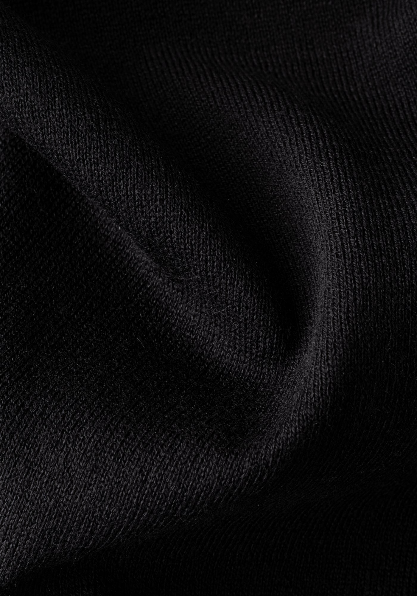 Carbon Black Knitted Polo Shirt