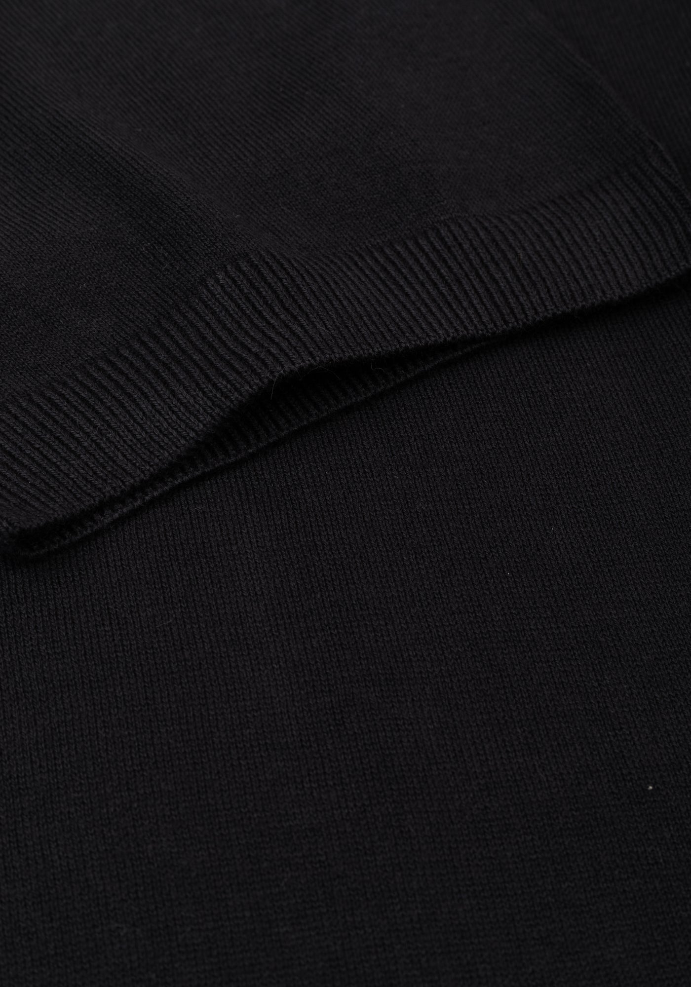 Carbon Black Knitted Polo Shirt