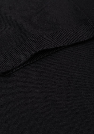 Carbon Black Knitted Polo Shirt