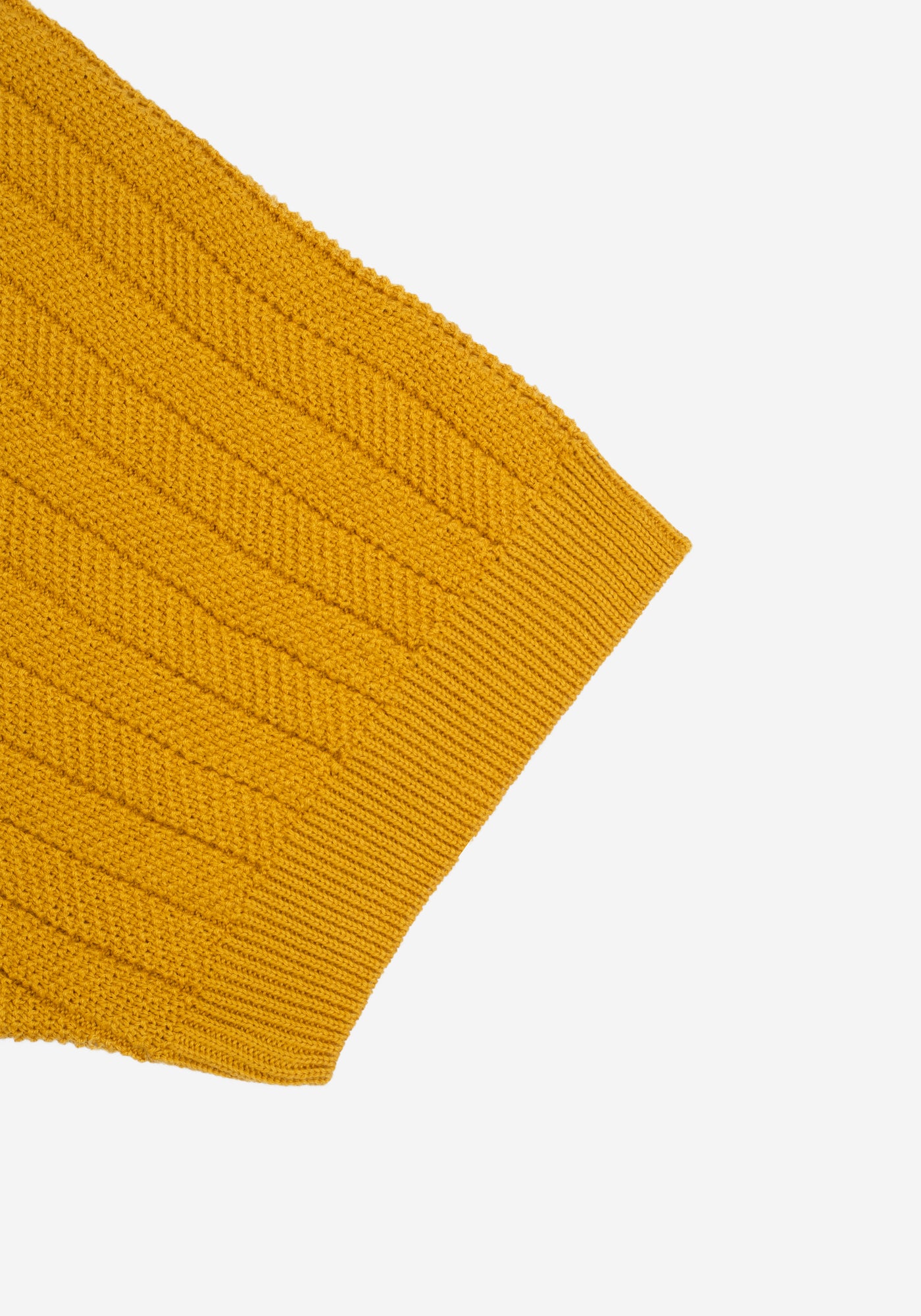 Honey Yellow Braided Knitted Polo Shirt