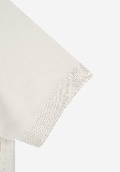 Off-White Braided Knitted Polo Shirt