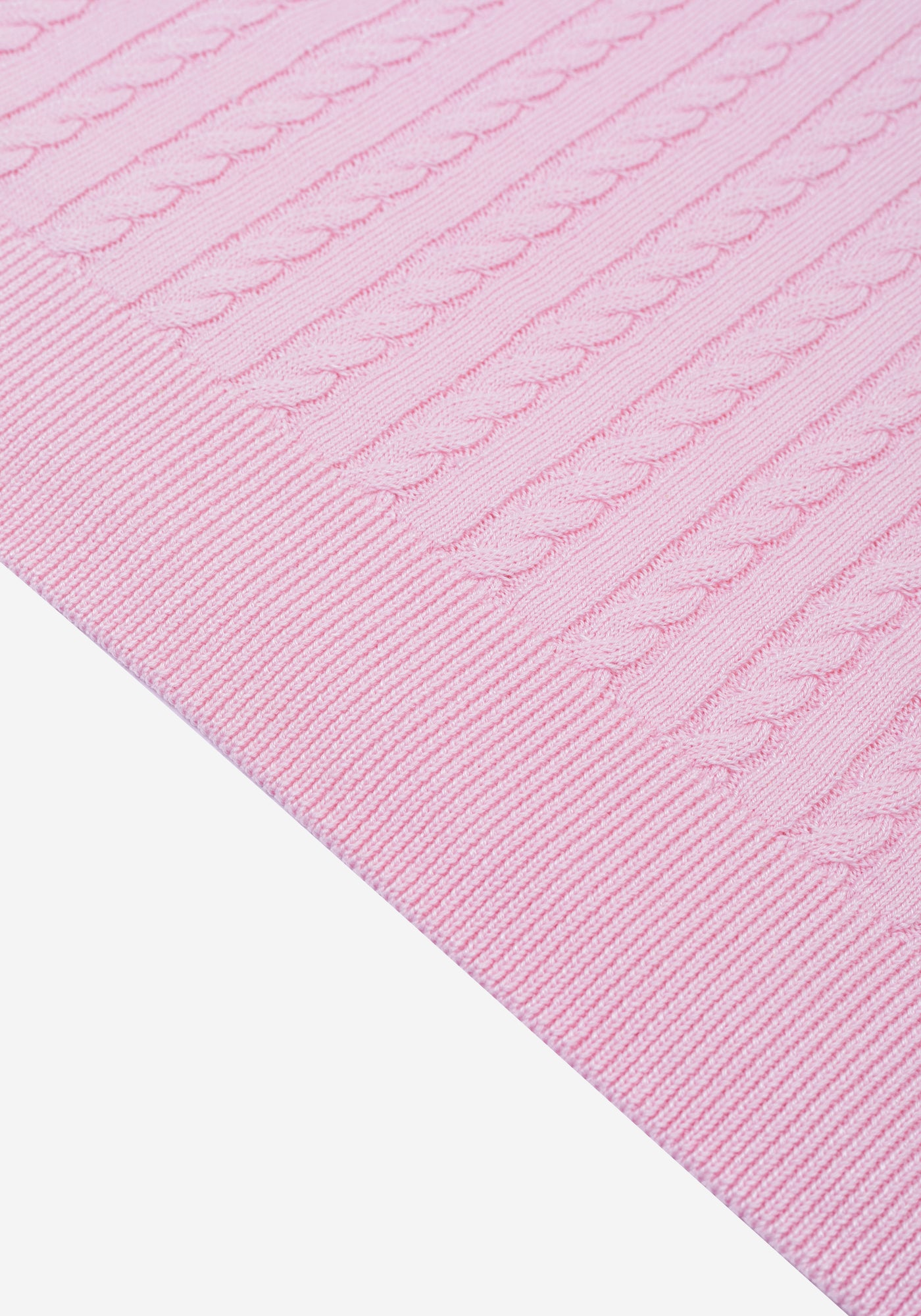 Soft Rose Braided Knitted Polo Shirt