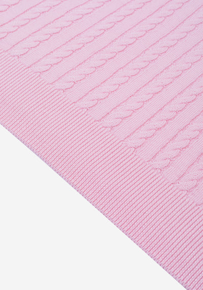 Soft Rose Braided Knitted Polo Shirt