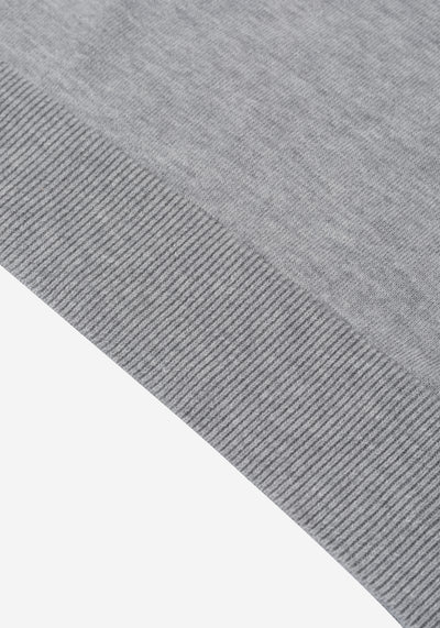Fog Grey Knitted Polo Shirt