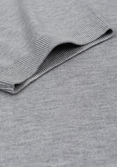 Fog Grey Knitted Polo Shirt