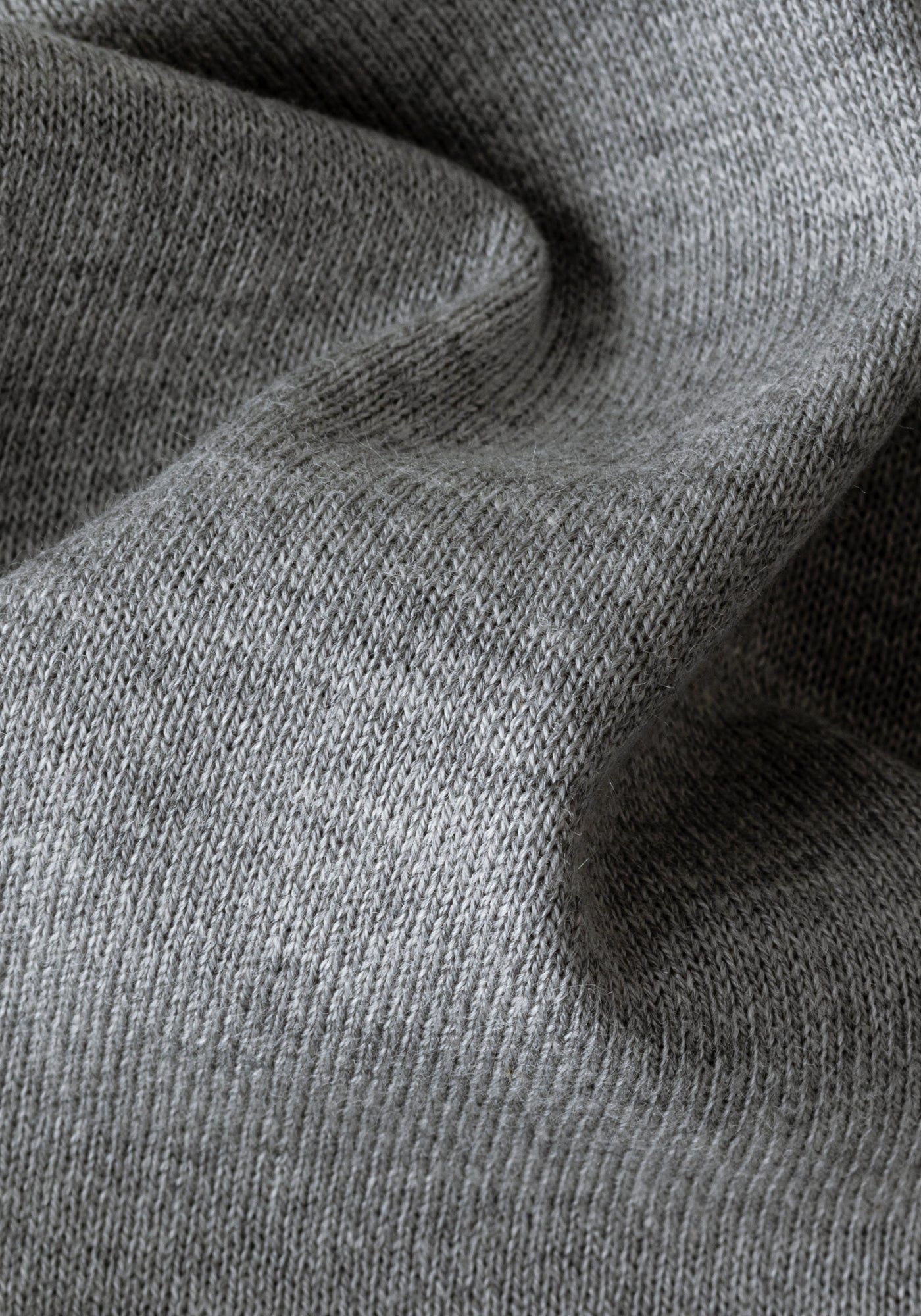Fog Grey Knitted Polo Shirt