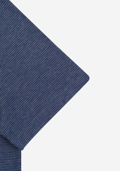 Twilight Blue Waffle Polo Shirt