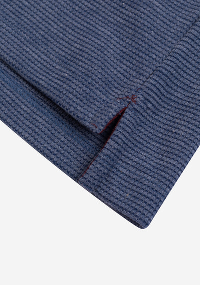 Twilight Blue Waffle Polo Shirt