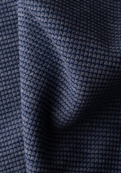 Twilight Blue Waffle Polo Shirt
