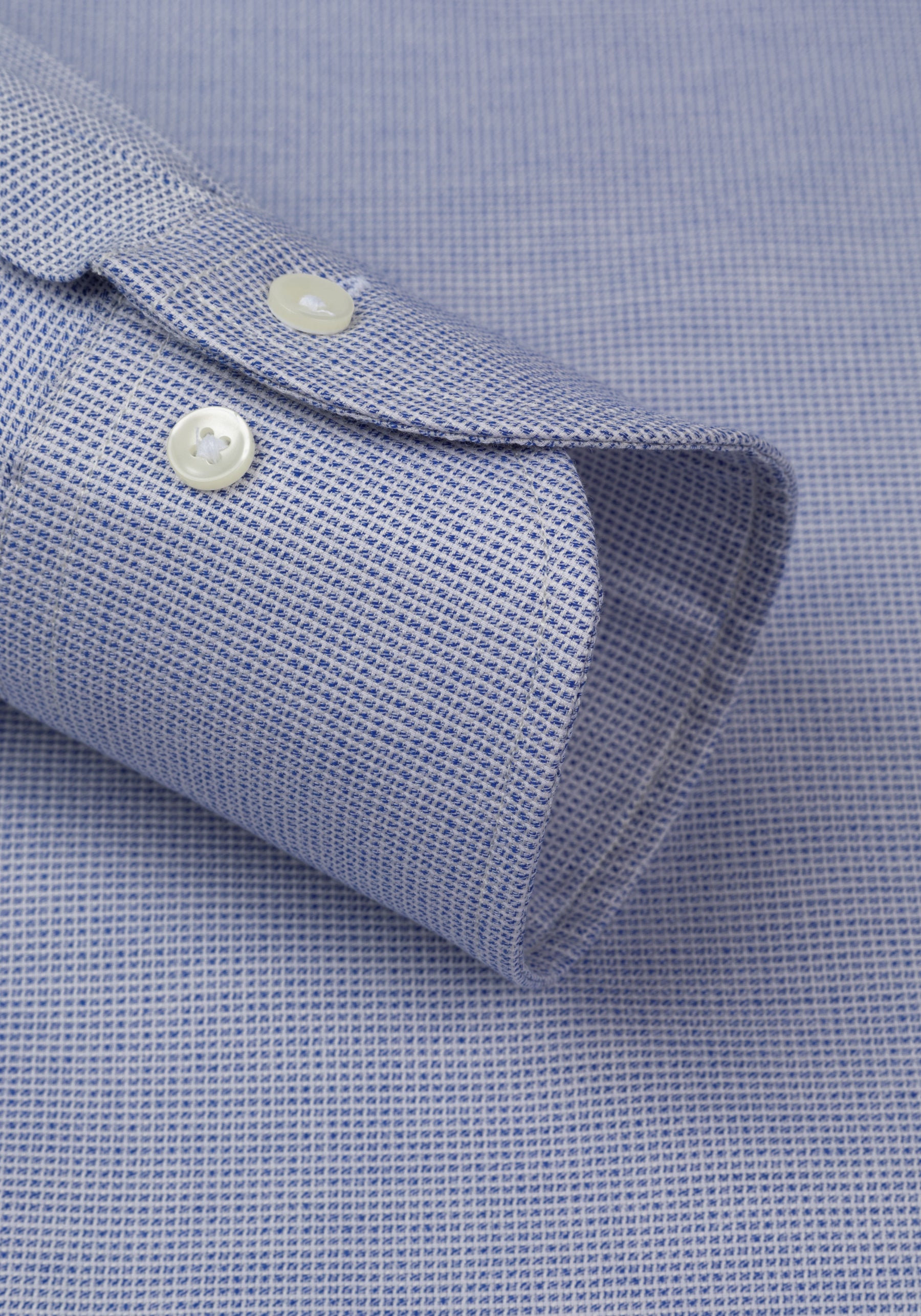 Frosted Blue Checked Dobby Shirt