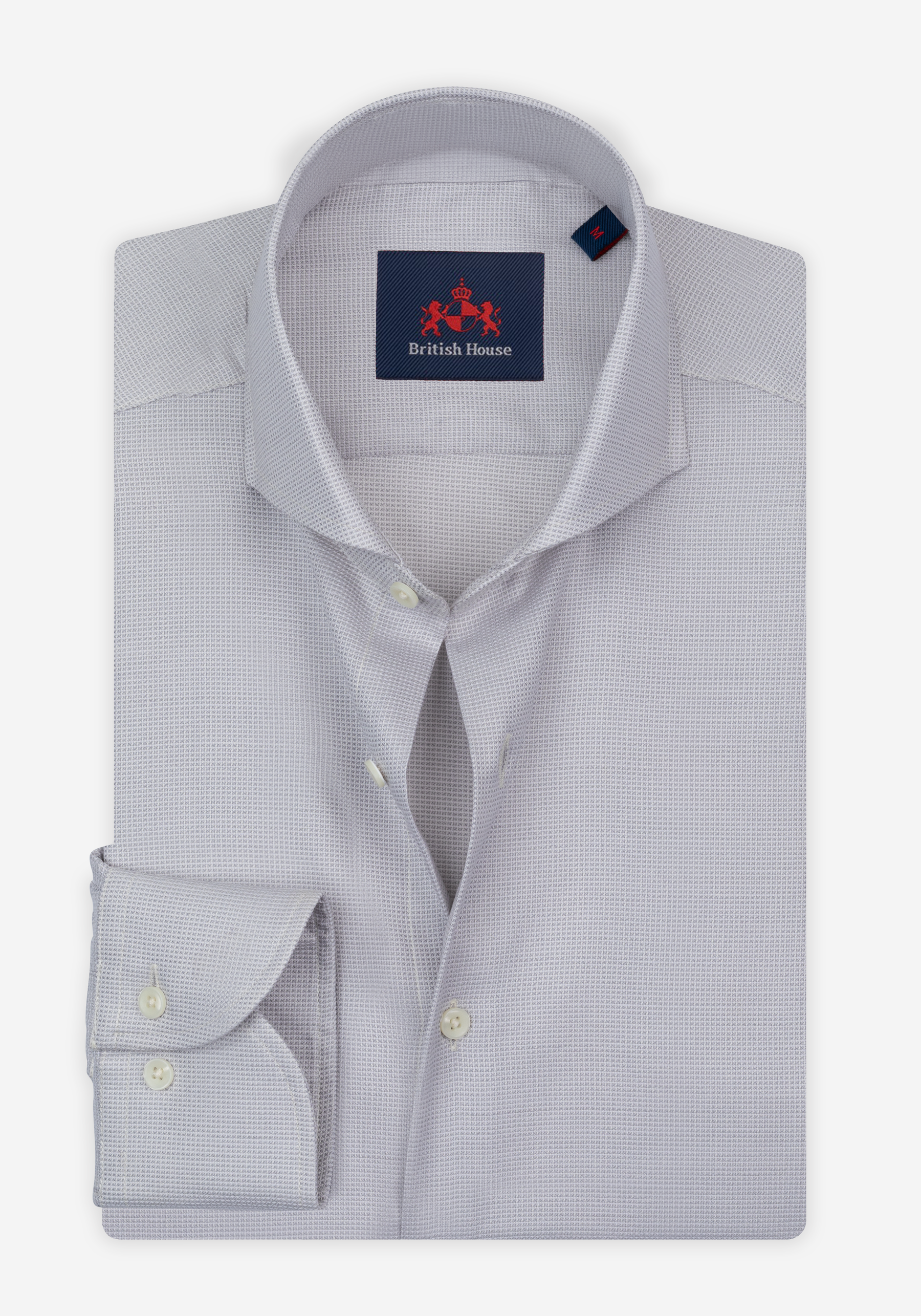 Twilight Grey Checked Dobby Shirt
