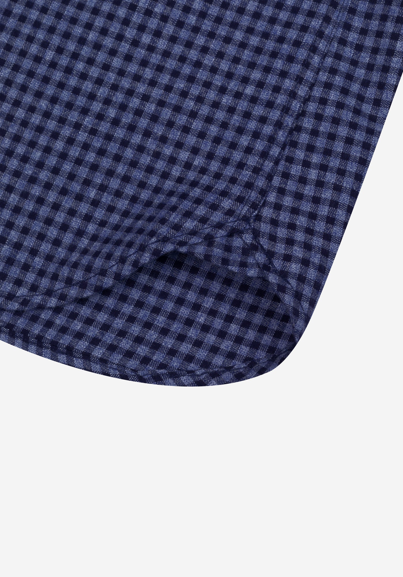 Claret Navy Checked Flannel Twill Shirt