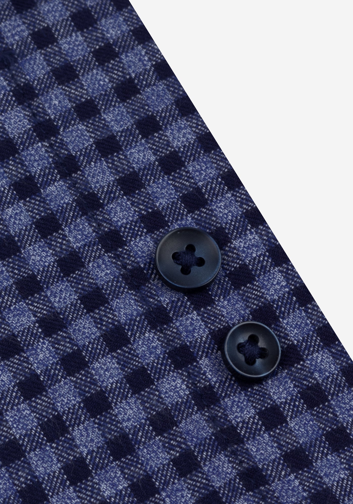 Claret Navy Checked Flannel Twill Shirt