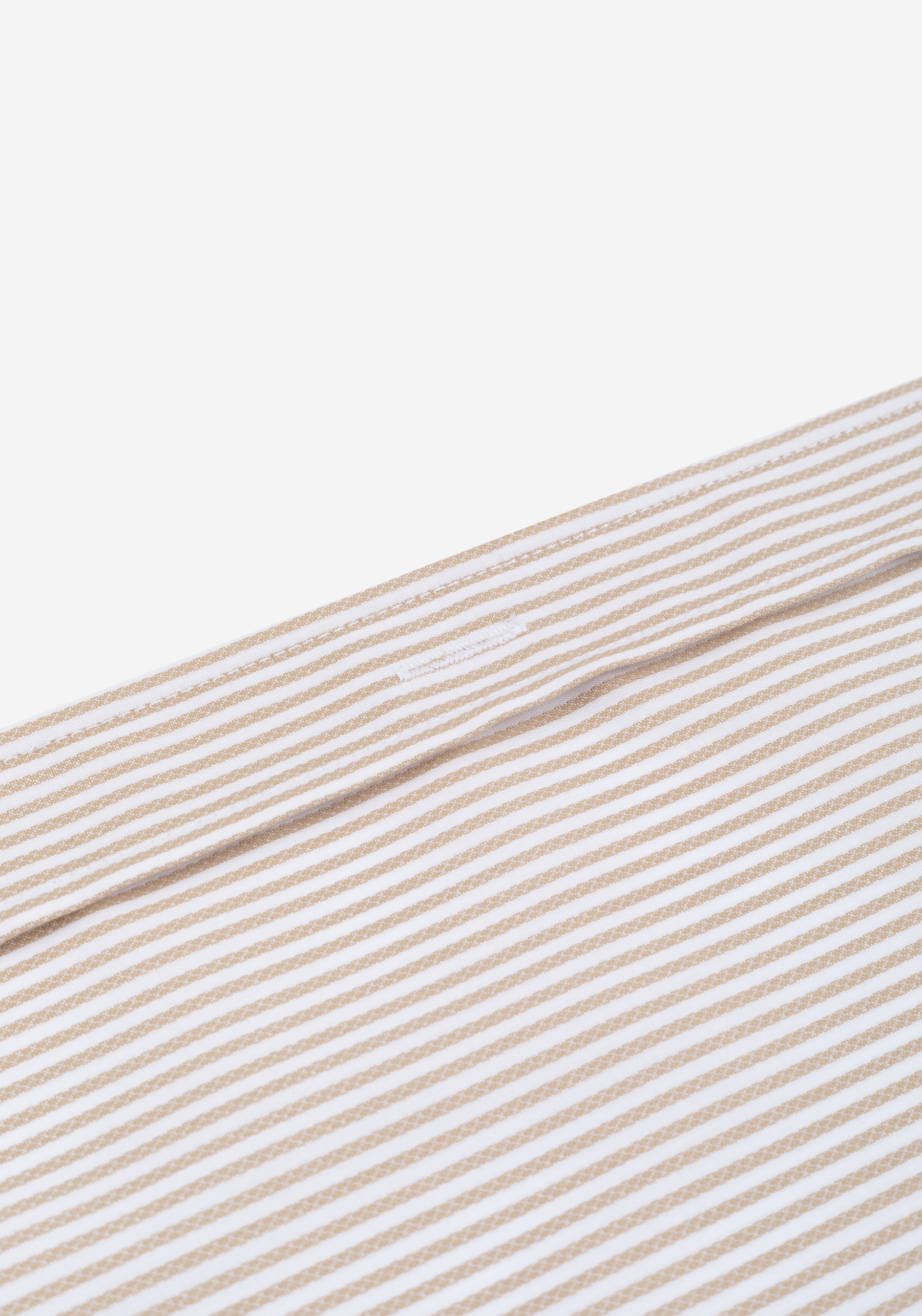 Almond Beige Stripe Basket Weave Shirt