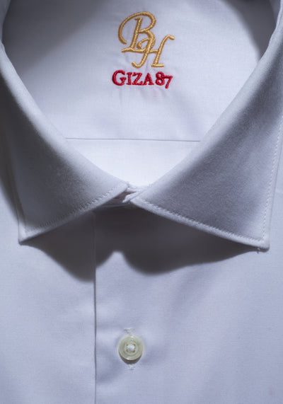 Giza 87 Cotton Pearl White Signature Poplin Shirt