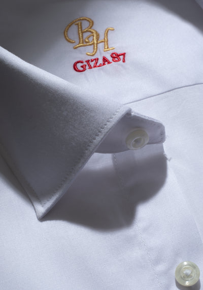 Giza 87 Cotton Pearl White Signature Poplin Shirt