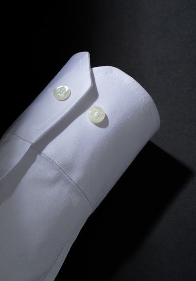 Giza 87 Cotton Pearl White Signature Poplin Shirt