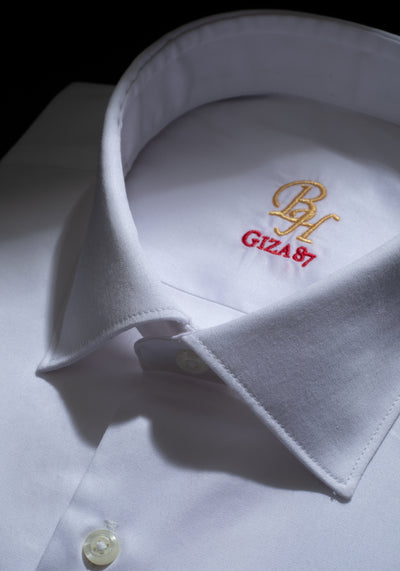 Giza 87 Cotton Pearl White Signature Poplin Shirt