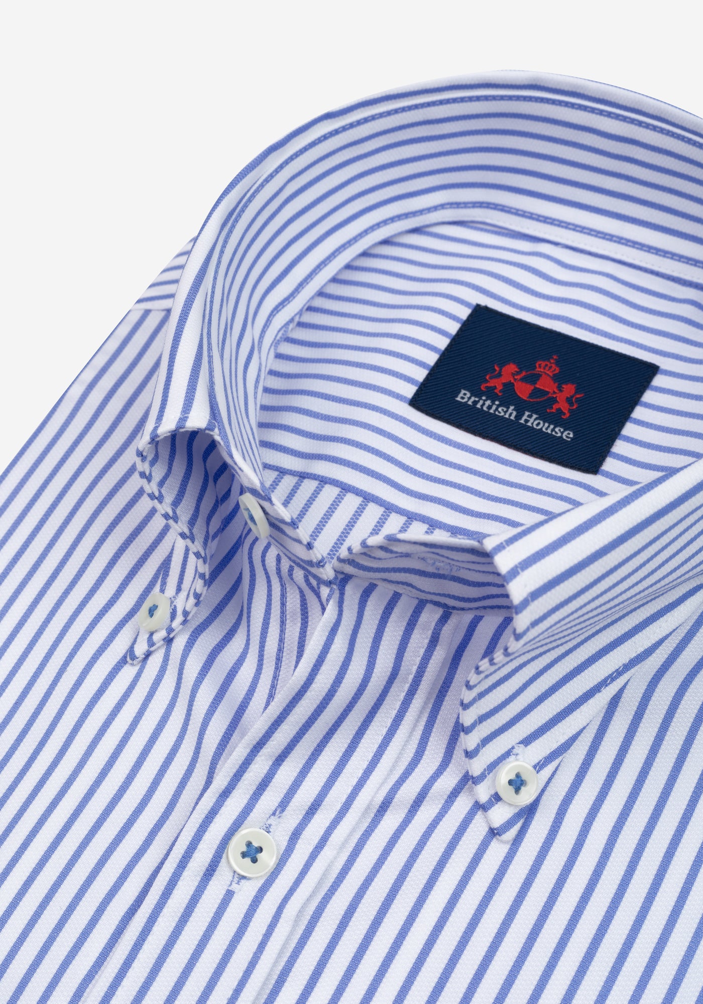 Veil Blue Stripe Oxford Shirt