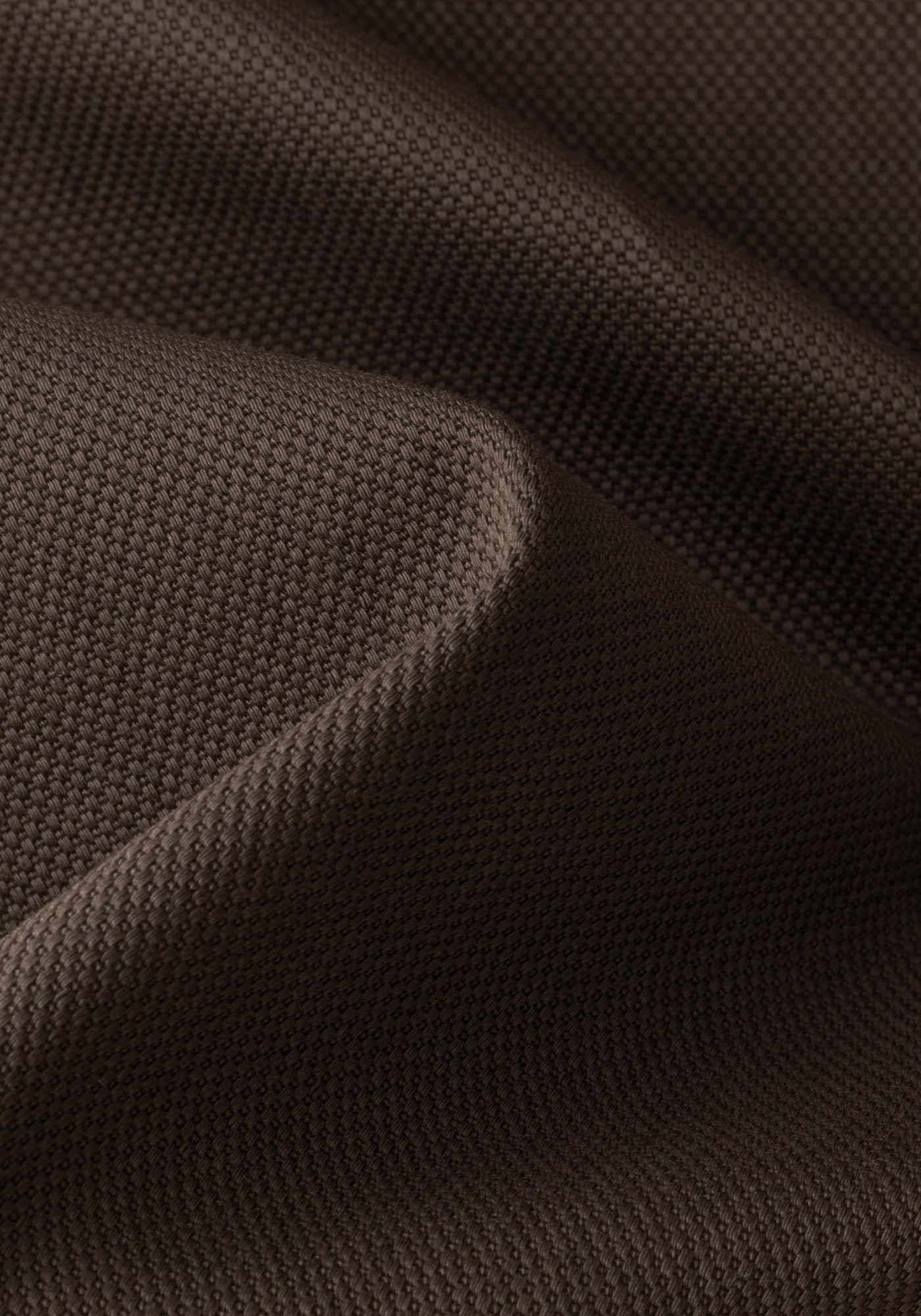Earth Brown Piqué Gabardine