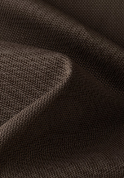 Earth Brown Piqué Gabardine