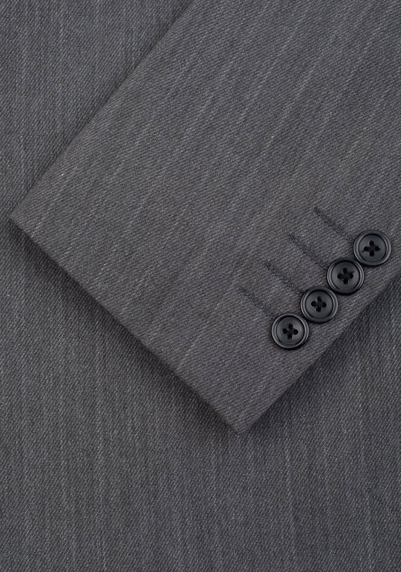 Contemporary Fit Solid Grey Double-Breasted Blazer