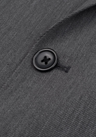 Contemporary Fit Solid Grey Double-Breasted Blazer