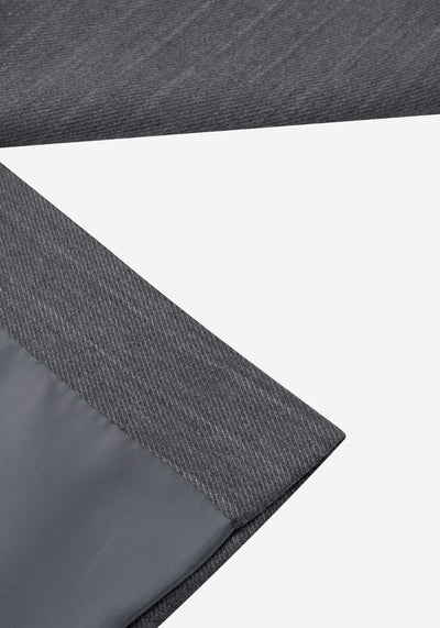 Contemporary Fit Solid Grey Double-Breasted Blazer