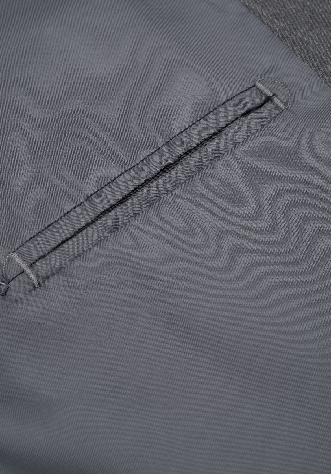Contemporary Fit Solid Grey Double-Breasted Blazer