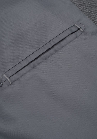 Contemporary Fit Solid Grey Double-Breasted Blazer