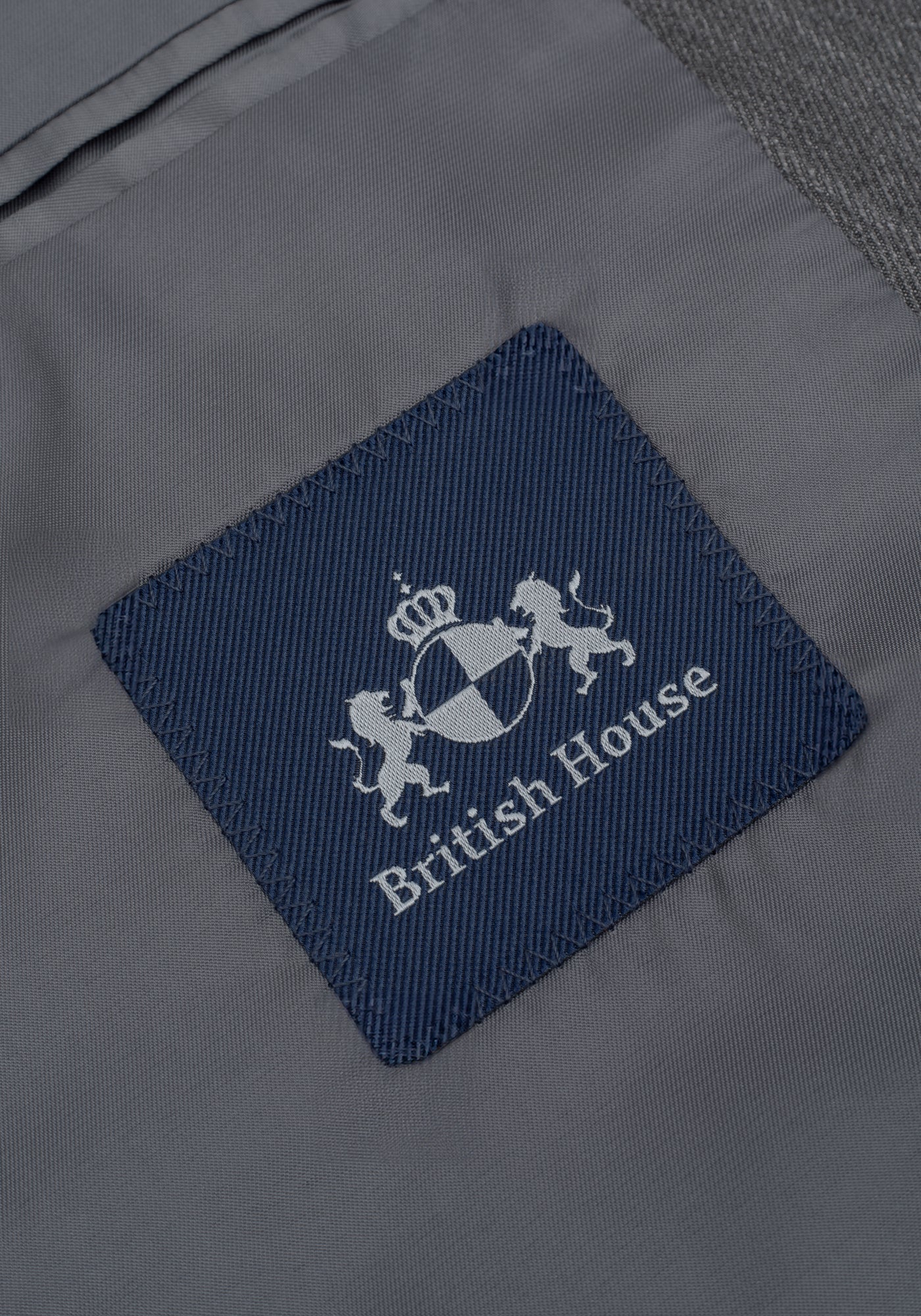 Contemporary Fit Solid Grey Double-Breasted Blazer