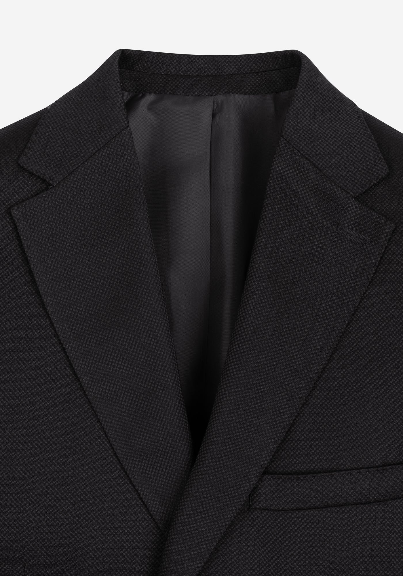 Contemporary Fit Spade Black Piqué Blazer