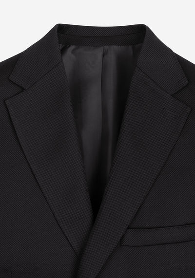 Contemporary Fit Spade Black Piqué Blazer