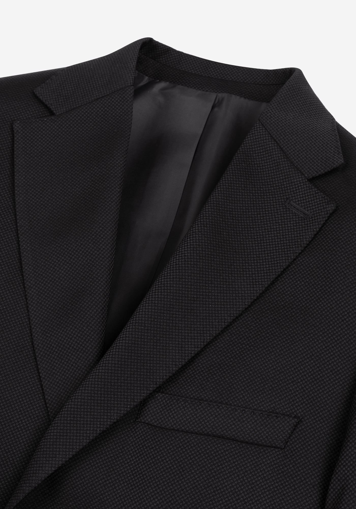 Contemporary Fit Spade Black Piqué Blazer