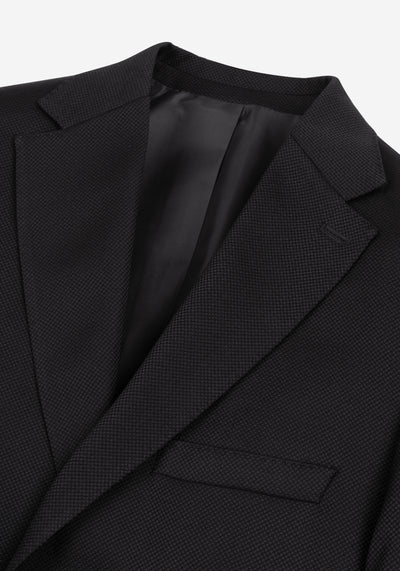 Contemporary Fit Spade Black Piqué Blazer