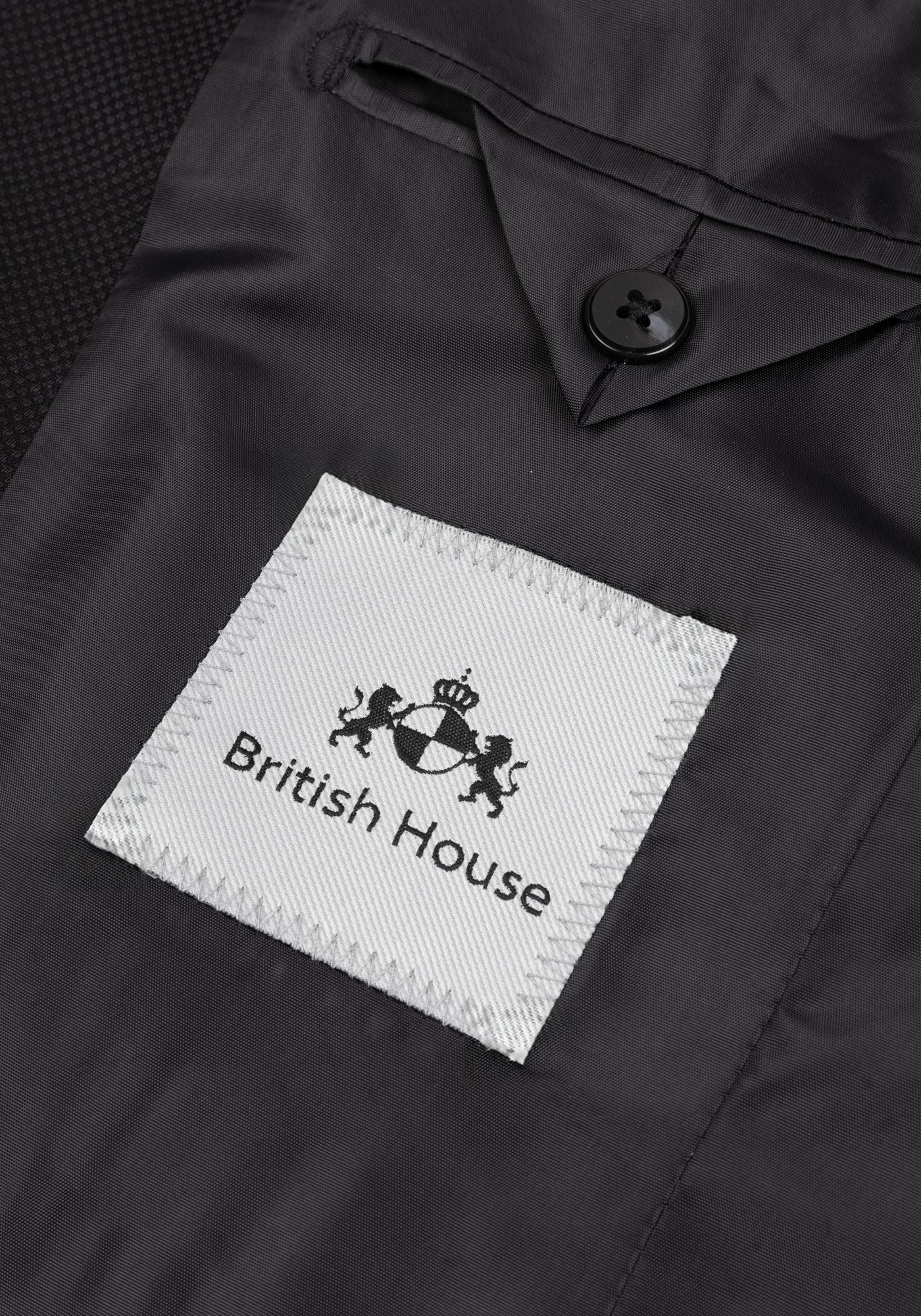 Contemporary Fit Spade Black Piqué Blazer